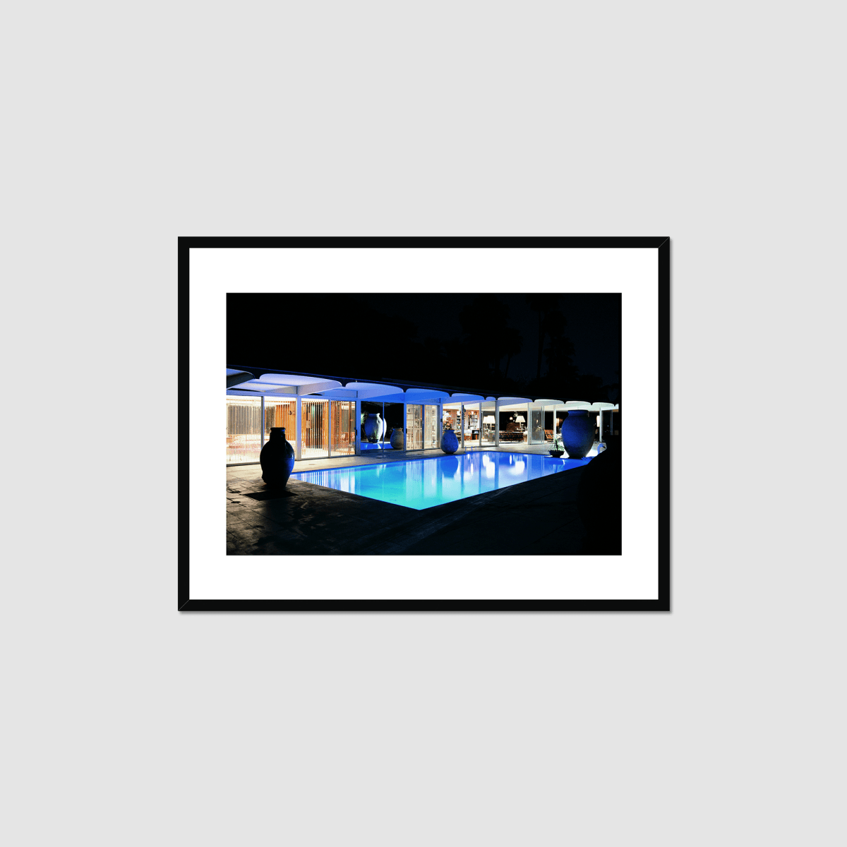 The Burgess Residence at Night Framed Print