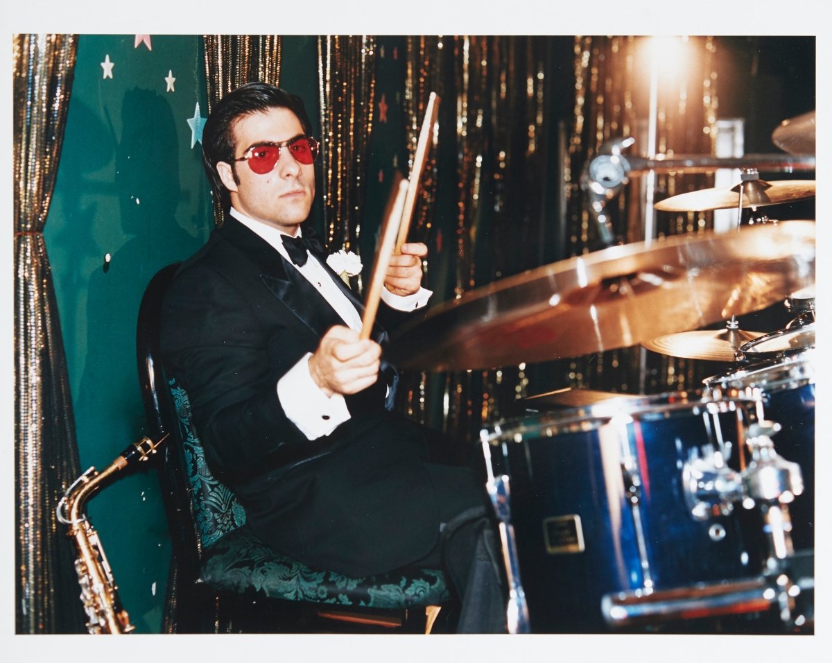 Jason Schwartzman playing drums - Print