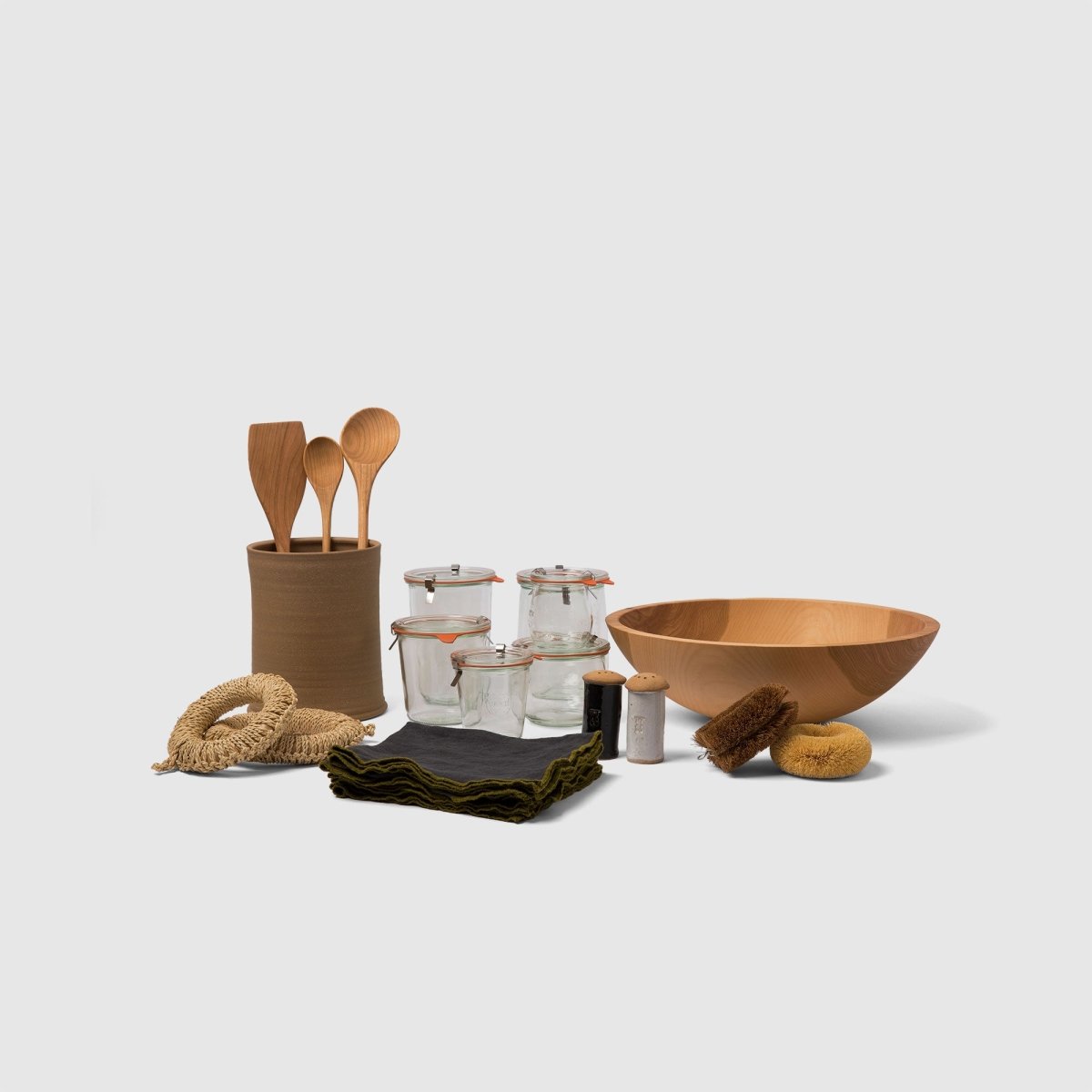 Millet and Hammer Ceramic Crock - Kitchen Utensil Holder