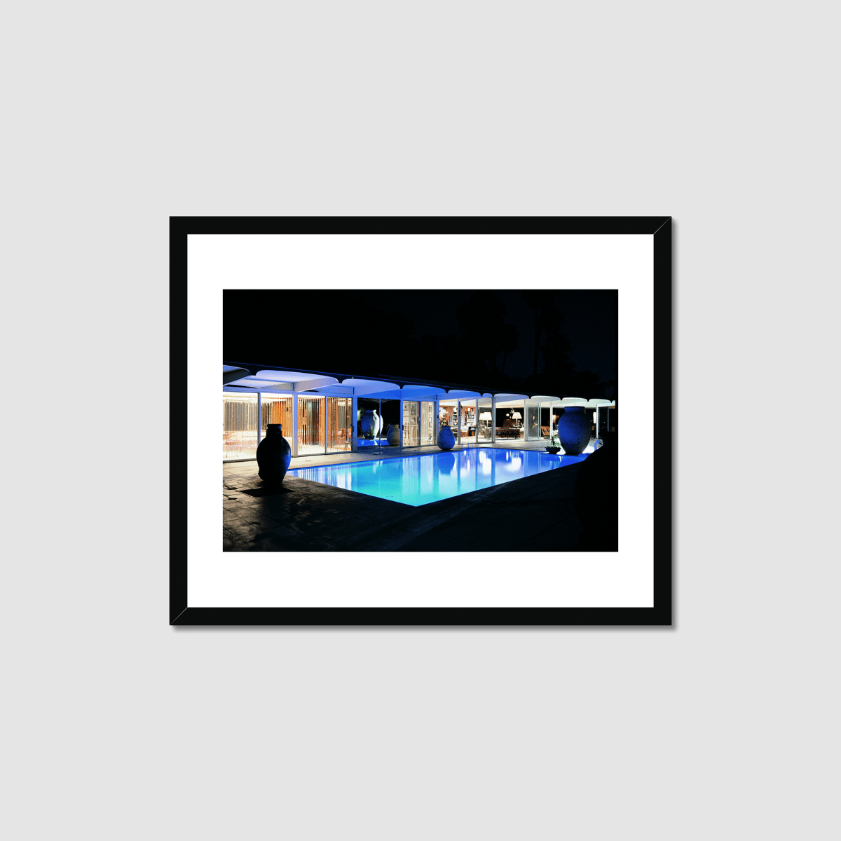 The Burgess Residence at Night Framed Print