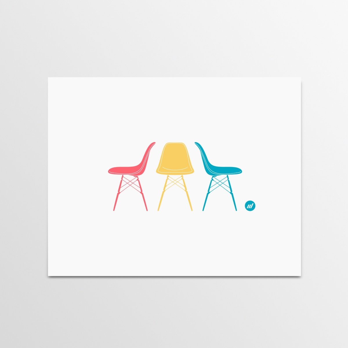 Chairs Print - Modernica Chairs Print - By Autotype
