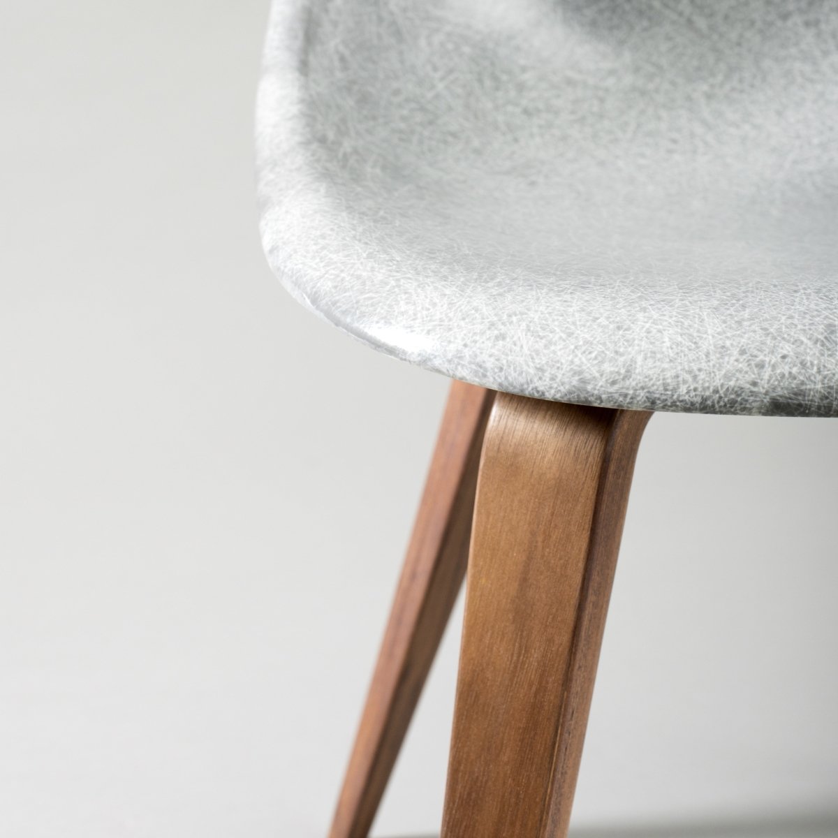 Modernica Case Study Side Shell Spyder Base - Gray Fiberglass Chair - By Autotype